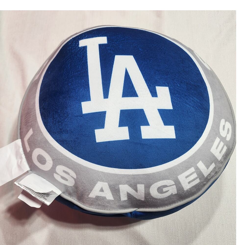 La dodgers plush circular pillow 16''
